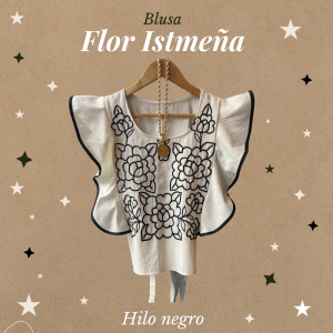 BLUSA Flor Istmeña - Negro, Mediana