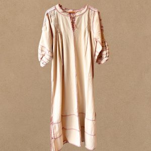 Vestido Sirena Algodón Camel